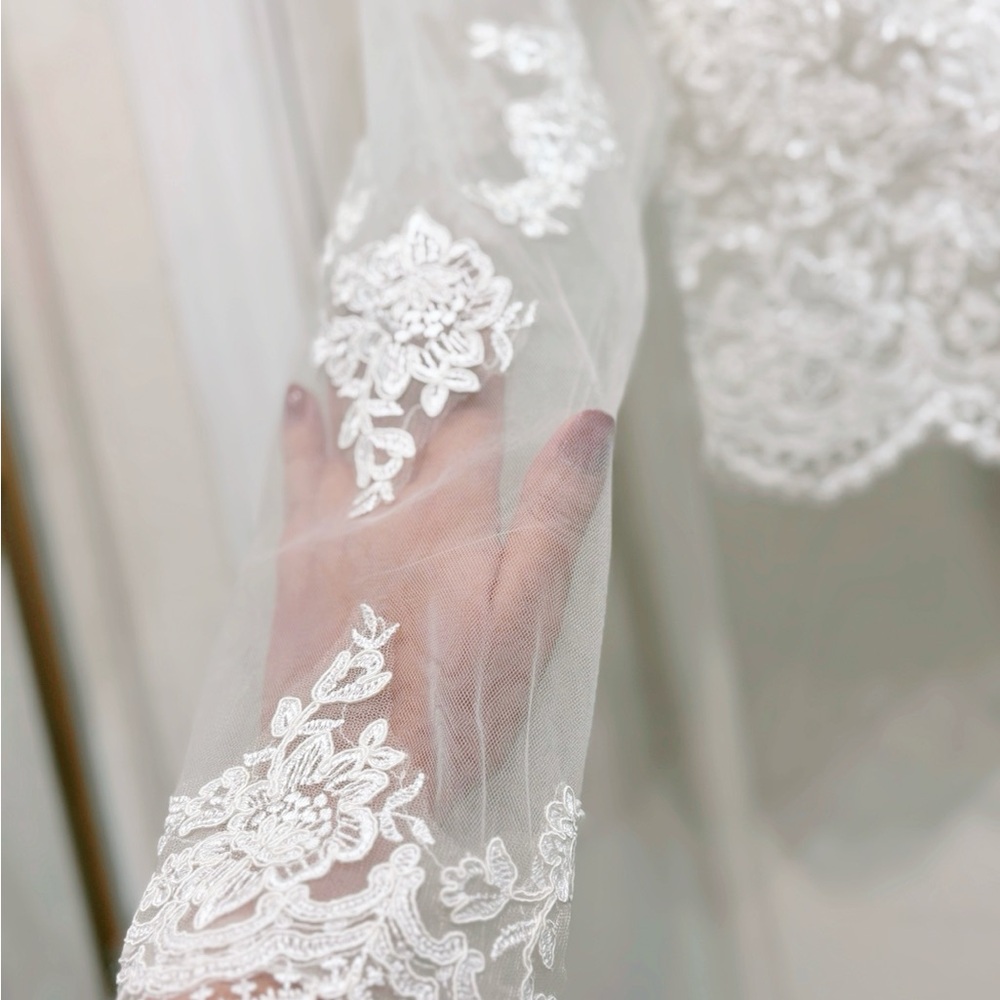 Embroidered Bridal Bolero - Picture 5 of 5